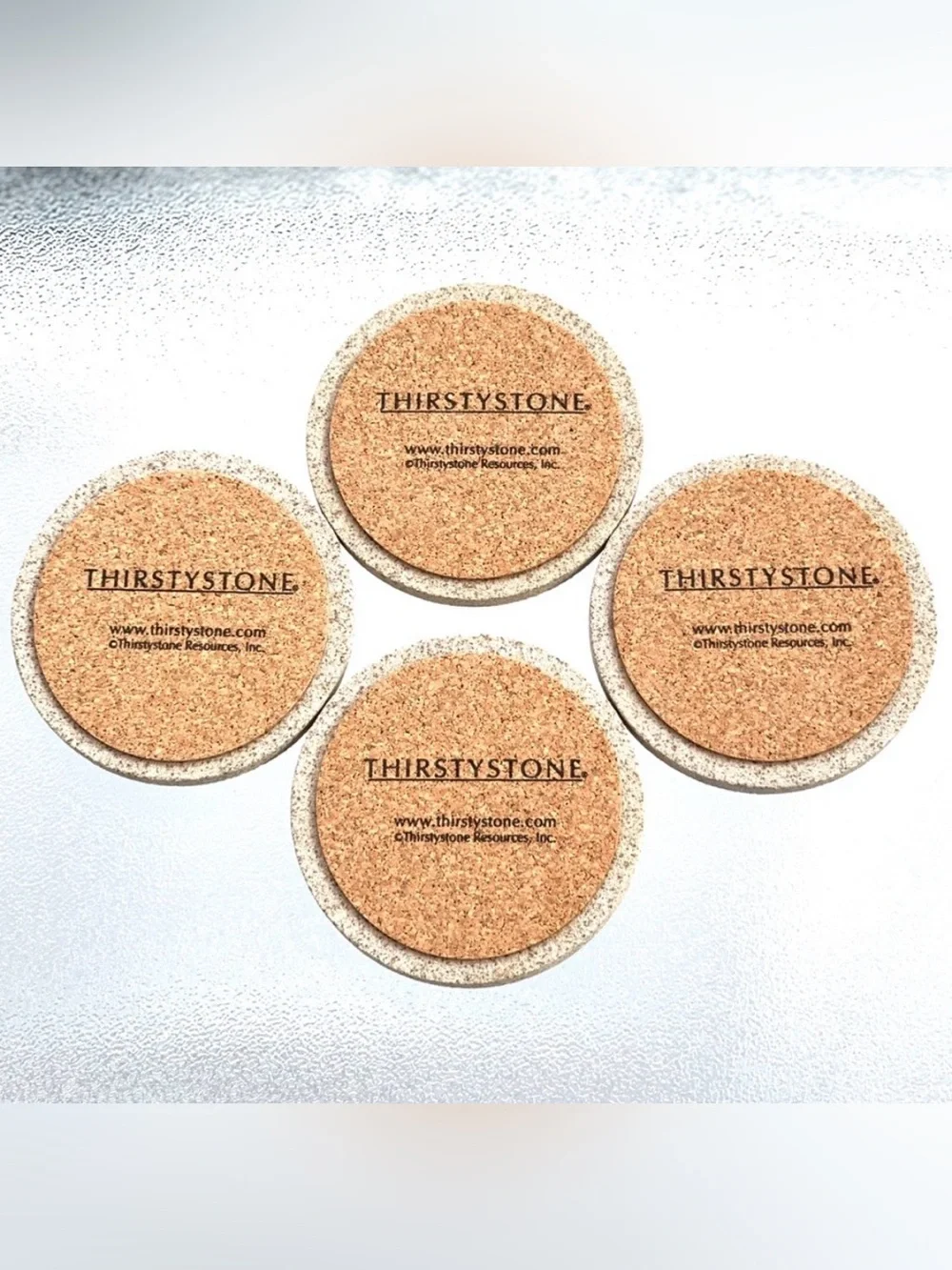 Thirstystone Stoneware Texas Map and Cowboy Hat Coasters ~ Set of 4